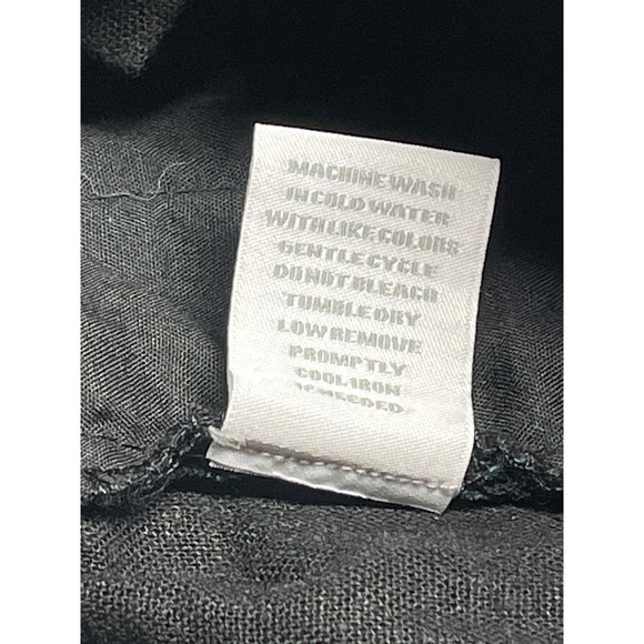 Sapphire Red Black Linen Blend Relaxed Fit Paperbag Waist Shorts  Size Medium - Picture 12 of 13